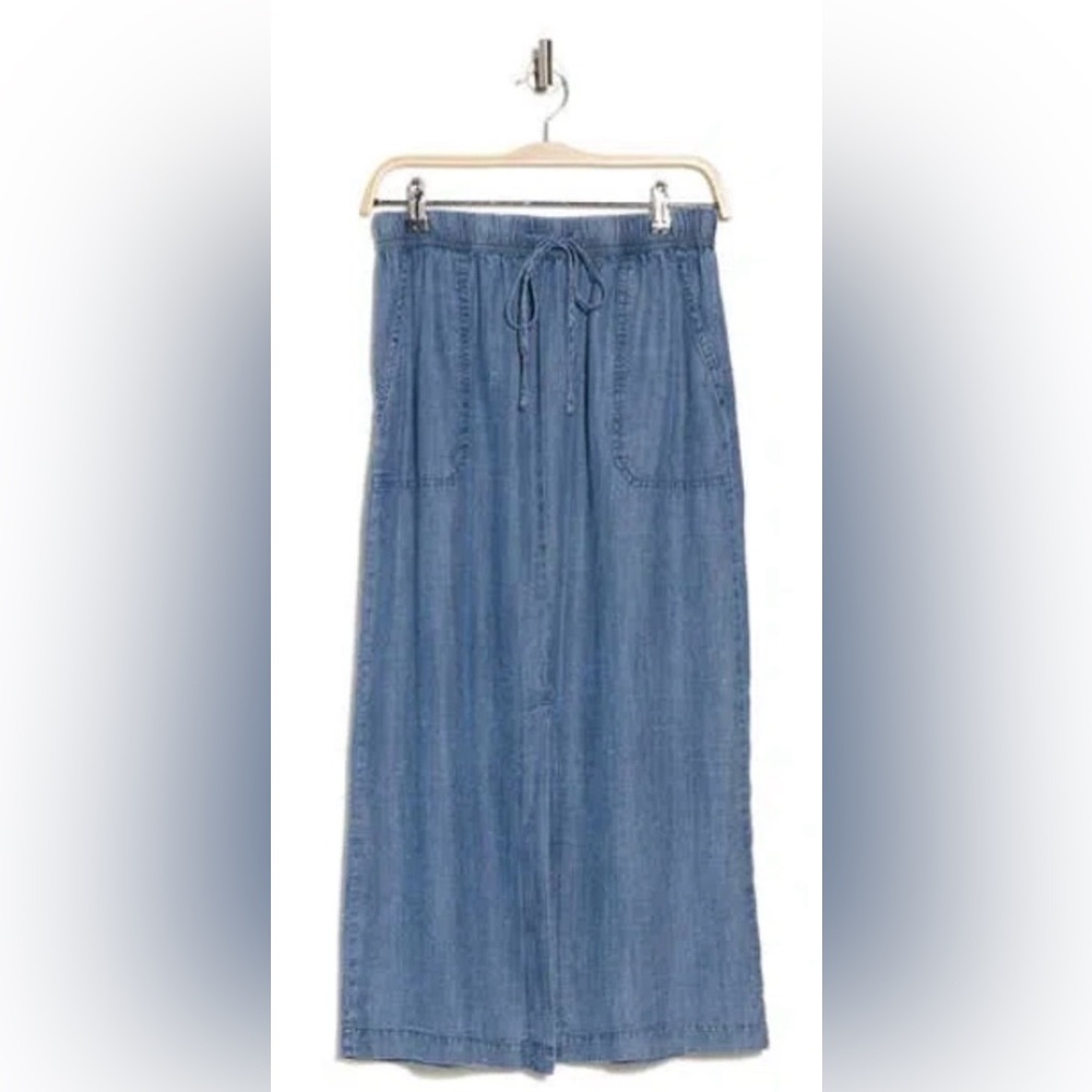 For The Republic Light Blue Maxi Skirt